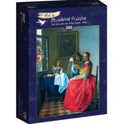 Art by Bluebird Bluebird Puzzle - Vermeer- The Girl with the Wine Glass, 1659 - 1000 Piece Jigsaw Puzzle Hot