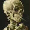 Art by Bluebird Bluebird Puzzle - Vincent Van Gogh - Head of a Skeleton with a Burning Cigarette, 1886 - 1000 Piece Jigsaw Puzzle Best