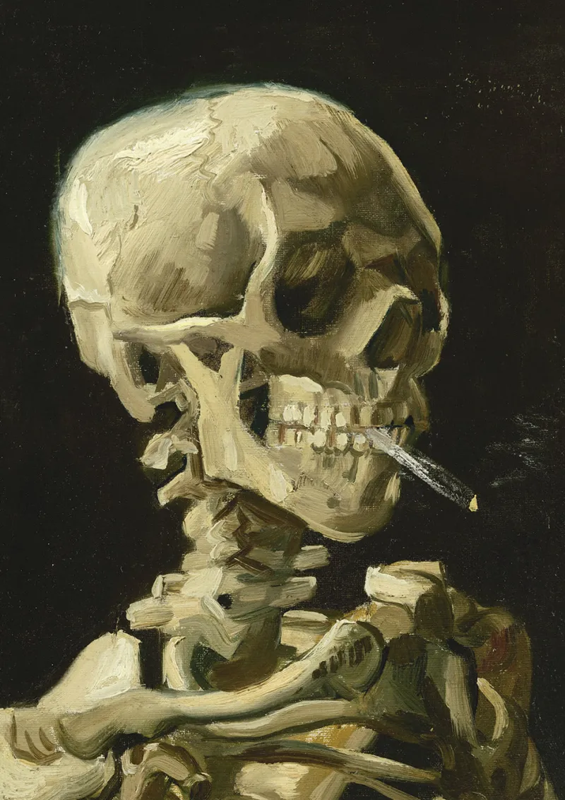 Art by Bluebird Bluebird Puzzle - Vincent Van Gogh - Head of a Skeleton with a Burning Cigarette, 1886 - 1000 Piece Jigsaw Puzzle Best