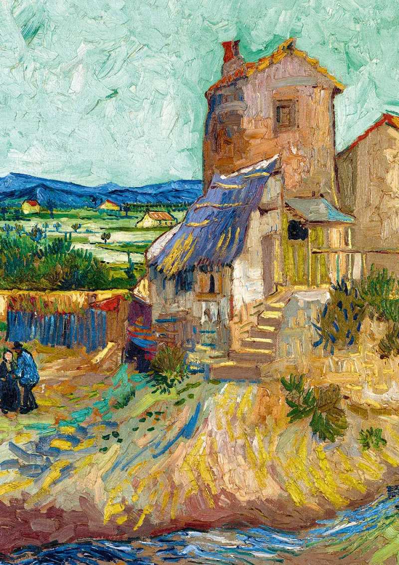 Art by Bluebird Bluebird Puzzle - Vincent Van Gogh - La Maison de La Crau (The Old Mill), 1888 - 1000 Piece Jigsaw Puzzle Fashion