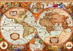 Bluebird Puzzle - Vintage Map - 1000 Piece Jigsaw Puzzle Best