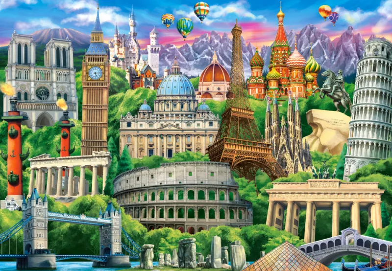 Castorland - Famous Landmarks - 1000 Piece Jigsaw Puzzle Best