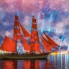 Castorland - Red Frigate - 1000 Piece Jigsaw Puzzle New