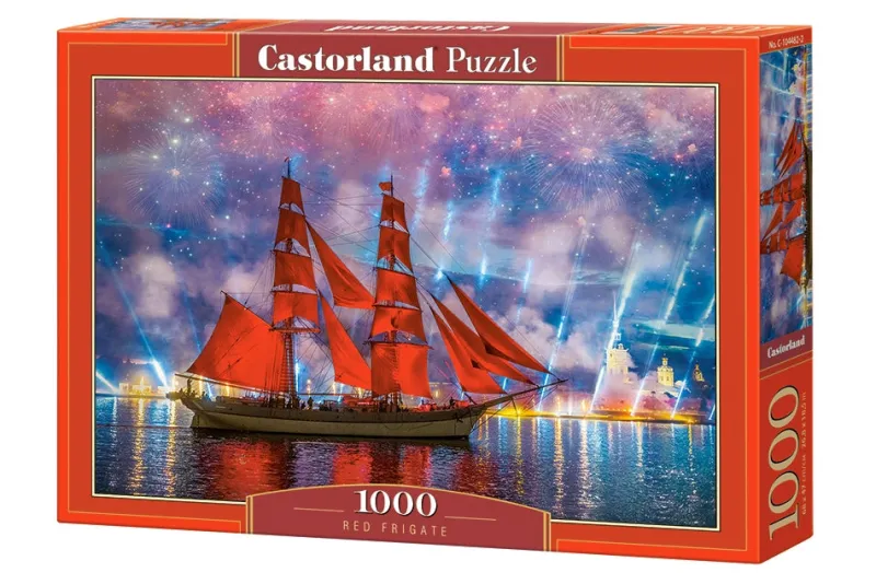 Castorland - Red Frigate - 1000 Piece Jigsaw Puzzle New