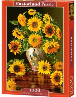 Castorland - Sunflowers in a Peacock Vase - 1000 Piece Jigsaw Puzzle Online