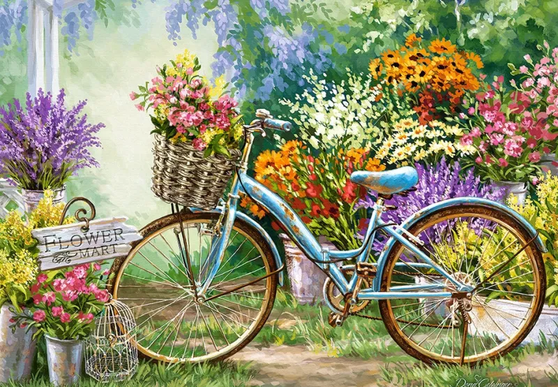 Castorland - The Flower Mart - 1000 Piece Jigsaw Puzzle Online