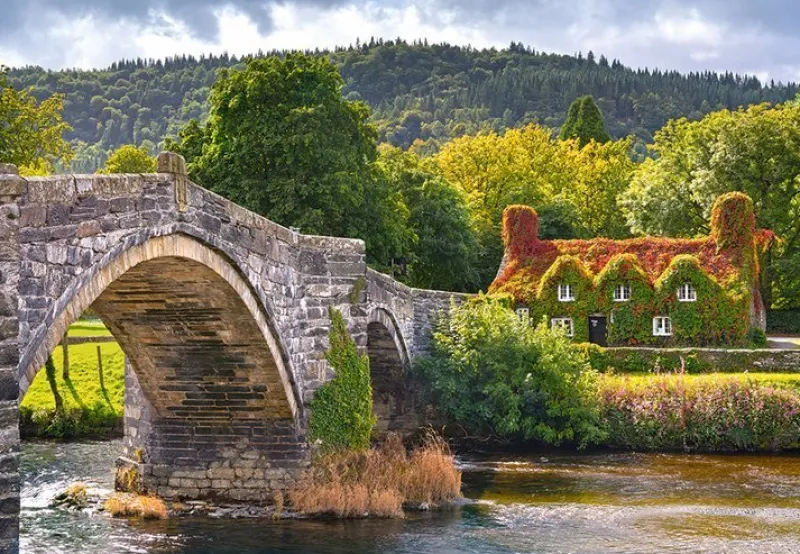 Castorland - Village Corner in Wales - 1000 Piece Jigsaw Puzzle Online