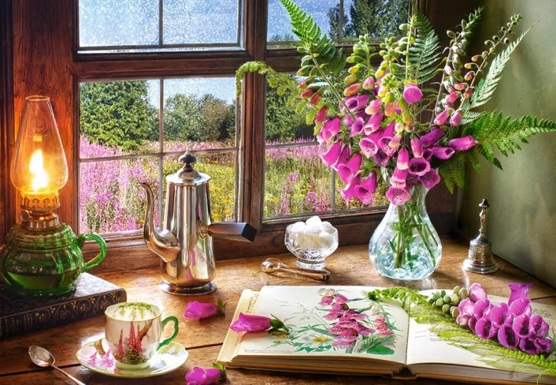 Castorland Still - Life with Violet Snapdragons - 1000 Piece Jigsaw Puzzle Fashion