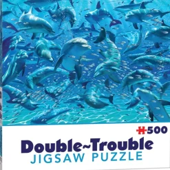 Cheatwell Games - Double Trouble Dolphins - 500 Piece Double Sided Jigsaw Puzzle Hot
