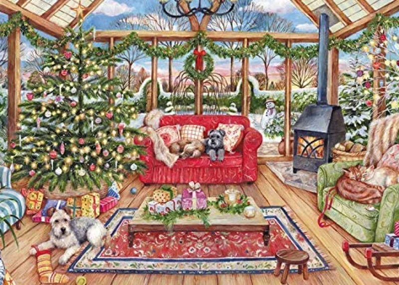 Falcon de luxe Christmas Conservatory - 1000 Piece Jigsaw Puzzle Outlet