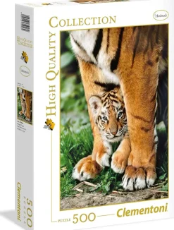 Clementoni - Bengal Tiger Cub between Its mother's legs - 500 Piece Jigsaw Puzzle Best
