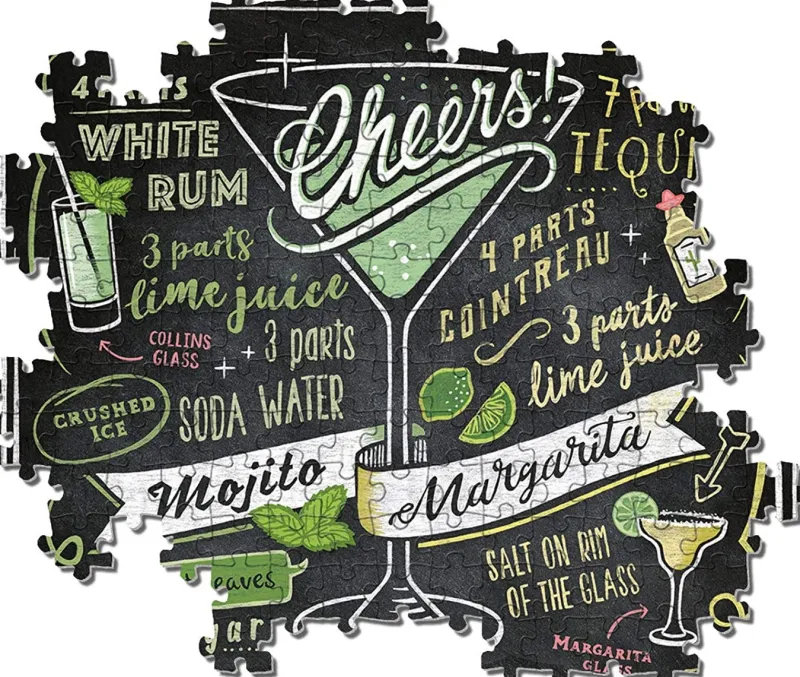 Clementoni - Blackboard Puzzle - Cheers - 1000 Piece Jigsaw Puzzle New