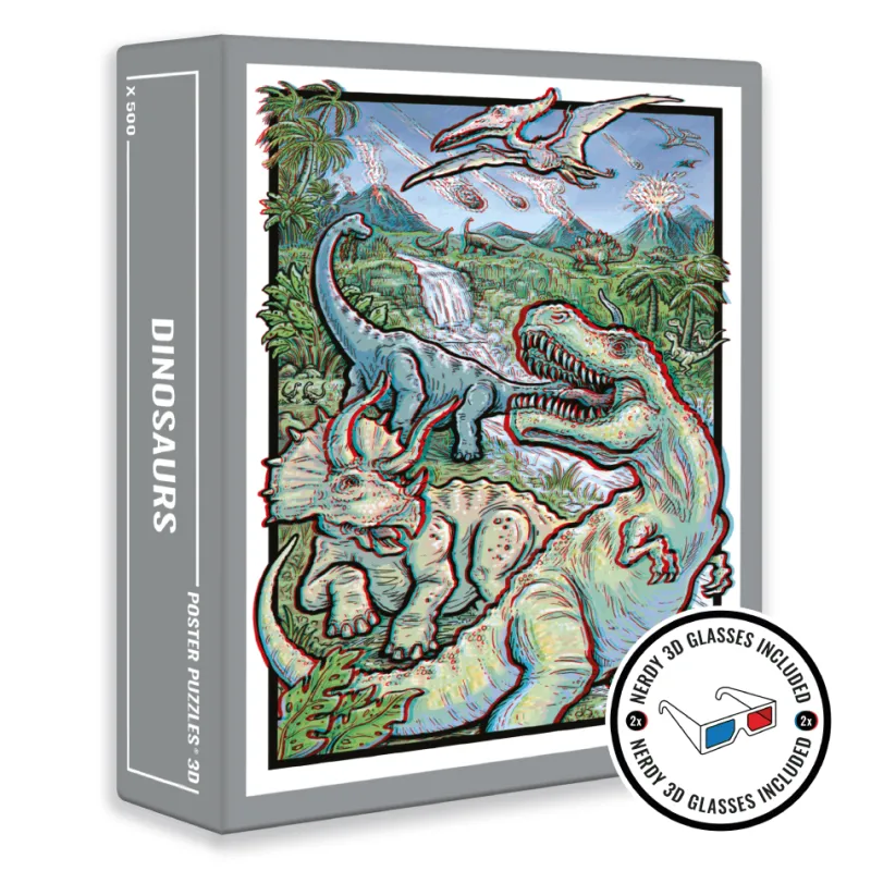 Cloudberries - Dinosaurs 3D - 500 Piece Jigsaw Puzzle Clearance