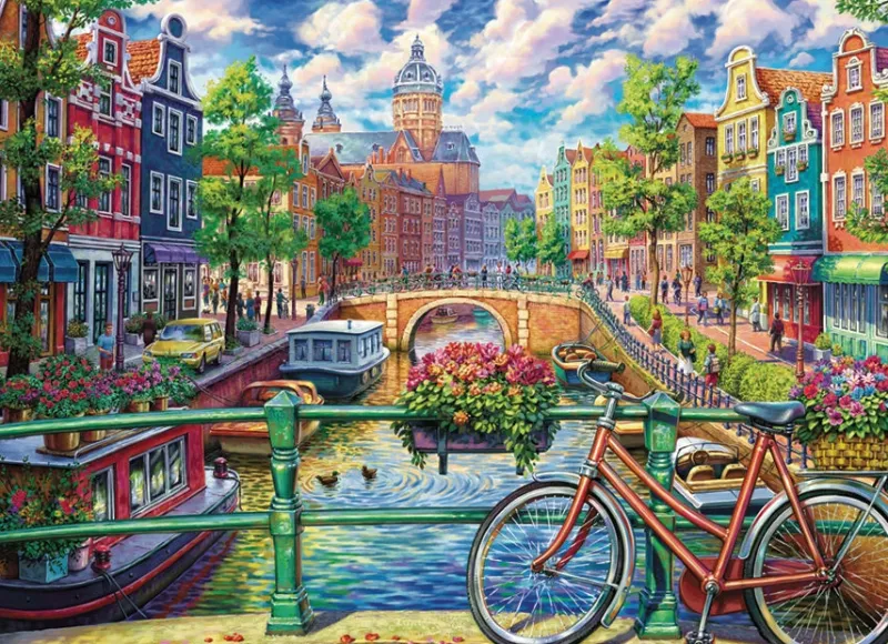 Cobble Hill - Amsterdam Canal - 1000 Piece Jigsaw Puzzle Best
