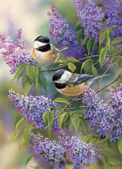 Cobble Hill - Chickadees and Lilacs - 1000 Piece Jigsaw Puzzle Discount