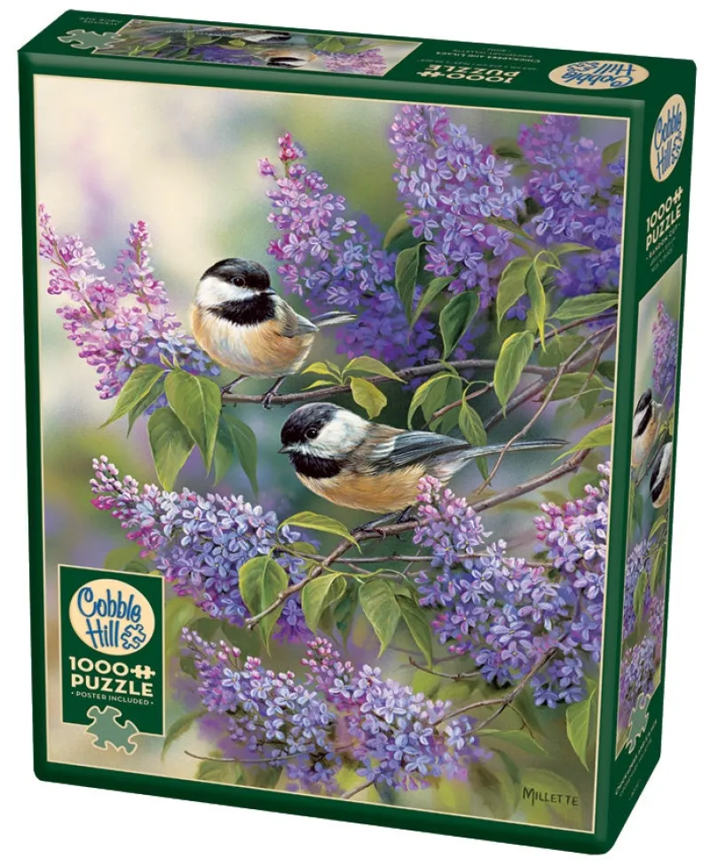 Cobble Hill - Chickadees and Lilacs - 1000 Piece Jigsaw Puzzle Discount