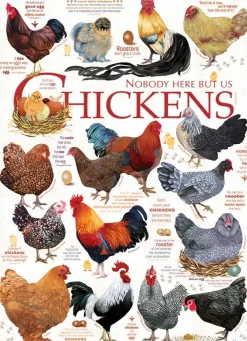Cobble Hill - Chicken Quotes - 1000 Piece Jigsaw Puzzle Fashion