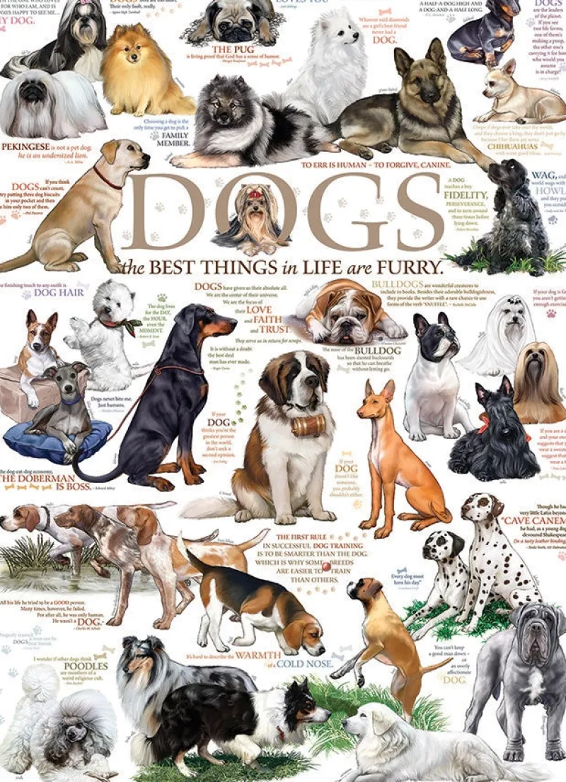 Cobble Hill - Dog Quotes - 1000 Piece Jigsaw Puzzle Online