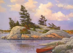 Cobble Hill - Douglas Laird - Red Canoe - 1000 Piece Jigsaw Puzzle Online