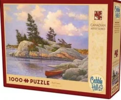 Cobble Hill - Douglas Laird - Red Canoe - 1000 Piece Jigsaw Puzzle Online