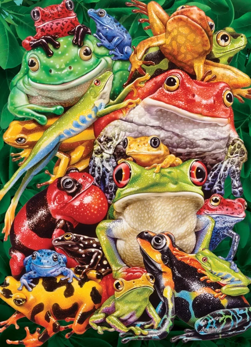 Cobble Hill - Frog Business - 1000 Piece Jigsaw Puzzle Online