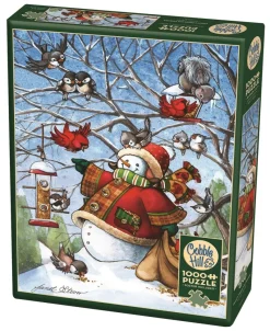 Cobble Hill - Frosty Feeds His Friends - 1000 Piece Jigsaw Puzzle Online