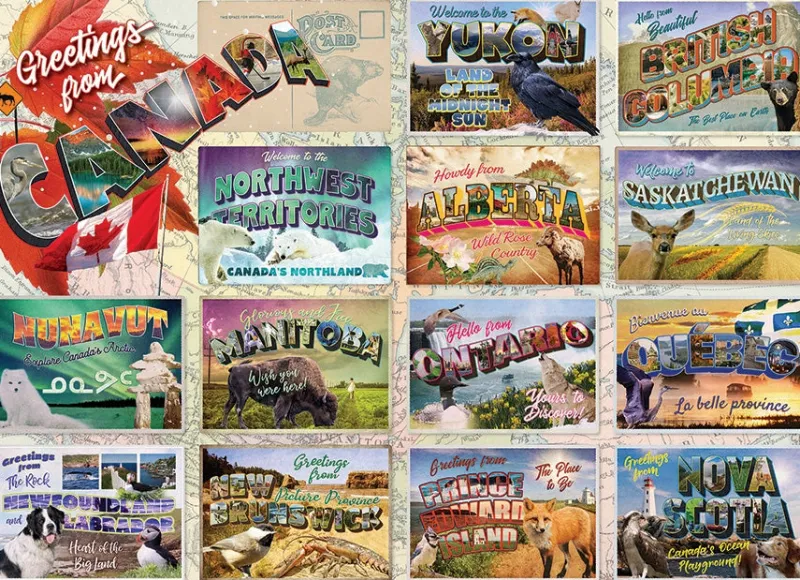 Cobble Hill - Greetings from Canada - 1000 Piece Jigsaw Puzzle Fashion