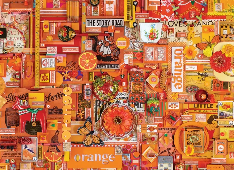 Cobble Hill - Orange - 1000 Piece Jigsaw Puzzle Best