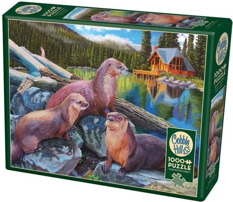 Cobble Hill - River Otters - 1000 Piece Jigsaw Puzzle Discount