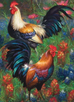 Cobble Hill - Roosters - 1000 Piece Jigsaw Puzzle New