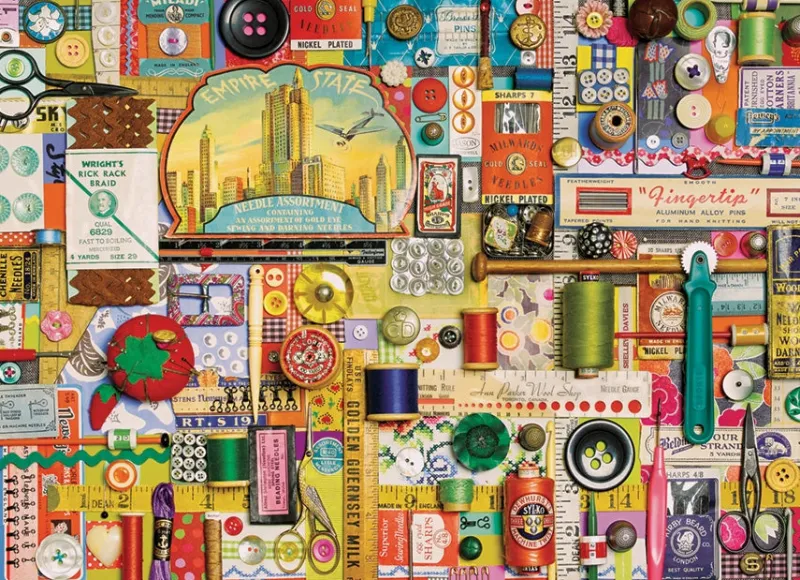 Cobble Hill - Sewing Notions - 1000 Piece Jigsaw Puzzle Clearance