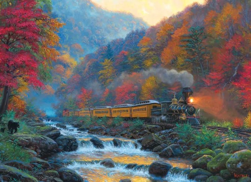 Cobble Hill - Smoky Train - 1000 Piece Jigsaw Puzzle Online