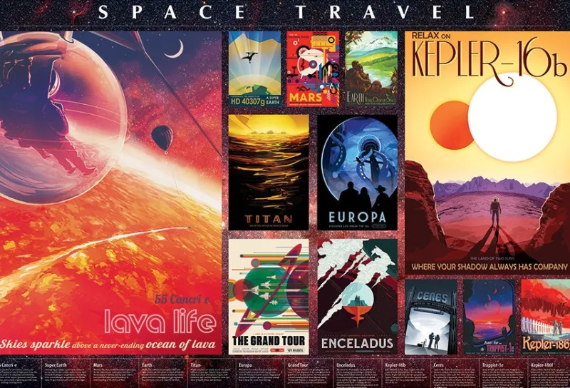 Cobble Hill - Space Travel Posters - 2000 Piece Jigsaw Puzzle Fashion