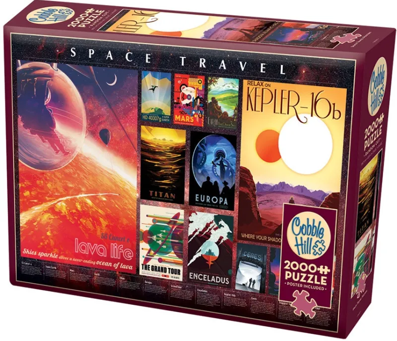 Cobble Hill - Space Travel Posters - 2000 Piece Jigsaw Puzzle Fashion