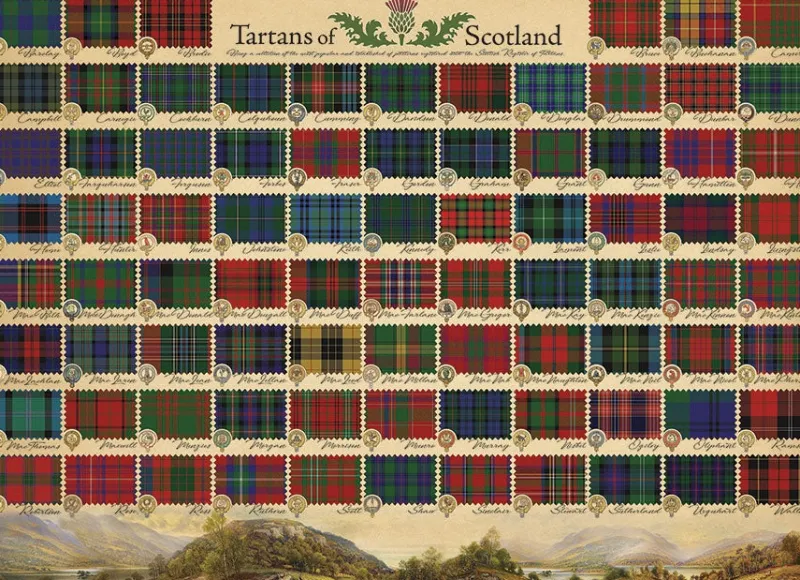 Cobble Hill - Tartans of Scotland - 1000 Piece Jigsaw Puzzle Best