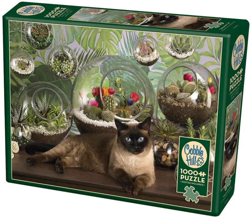Cobble Hill - Terrarium Cat - 1000 Piece Jigsaw Puzzle Best