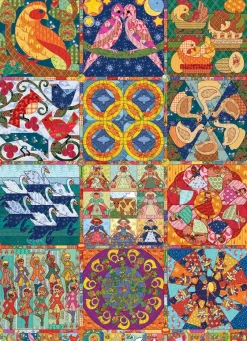 Cobble Hill - Twelve Days of Christmas Quilt - 1000 Piece Jigsaw Puzzle Best