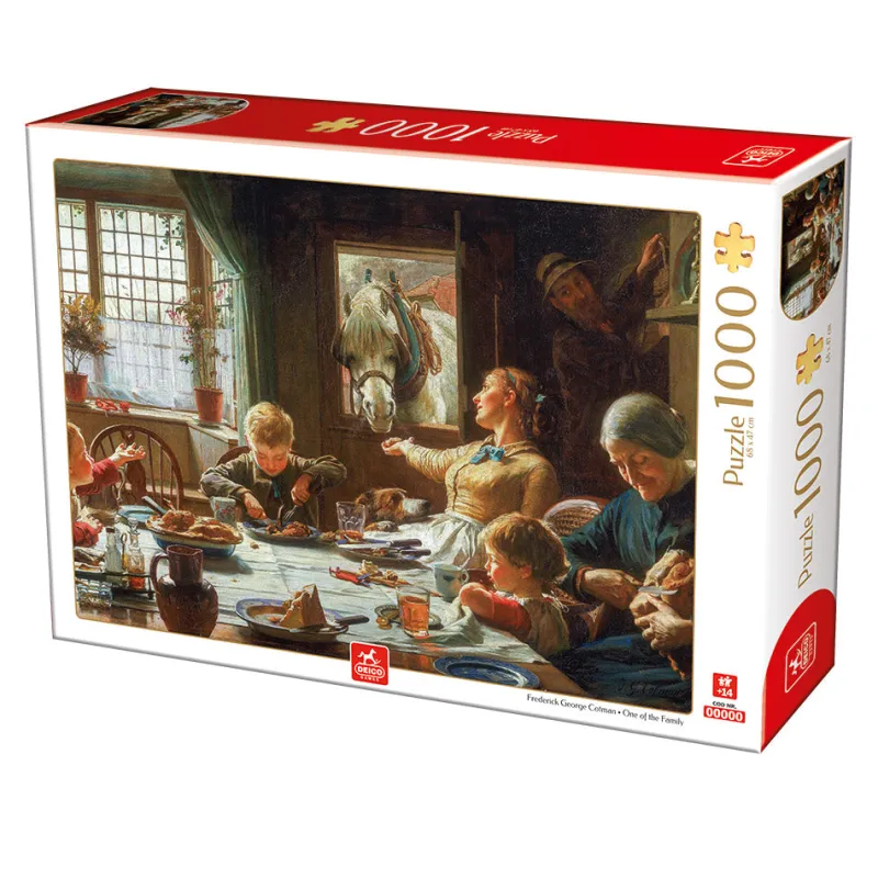 Deico Games Deico - Frederick George Cotman - One of the Family - 1000 Piece Jigsaw Puzzle Clearance