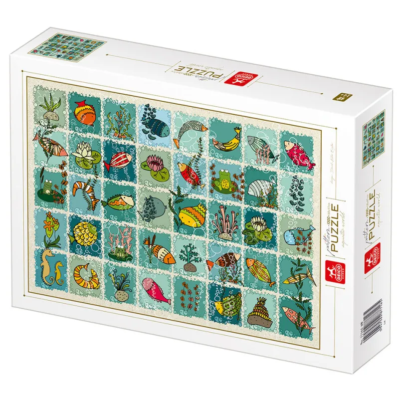 Deico Games Deico - Pattern Aquatic Animals - 1000 Piece Jigsaw Puzzle New