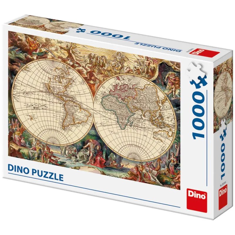 Dino - Antique World Map - 1000 Piece Jigsaw Puzzle Best