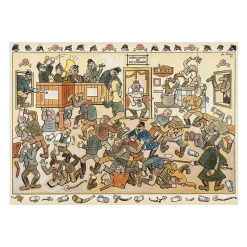 Dino - Josef Lada - Fight in a Pub - 1000 Piece Jigsaw Puzzle Clearance
