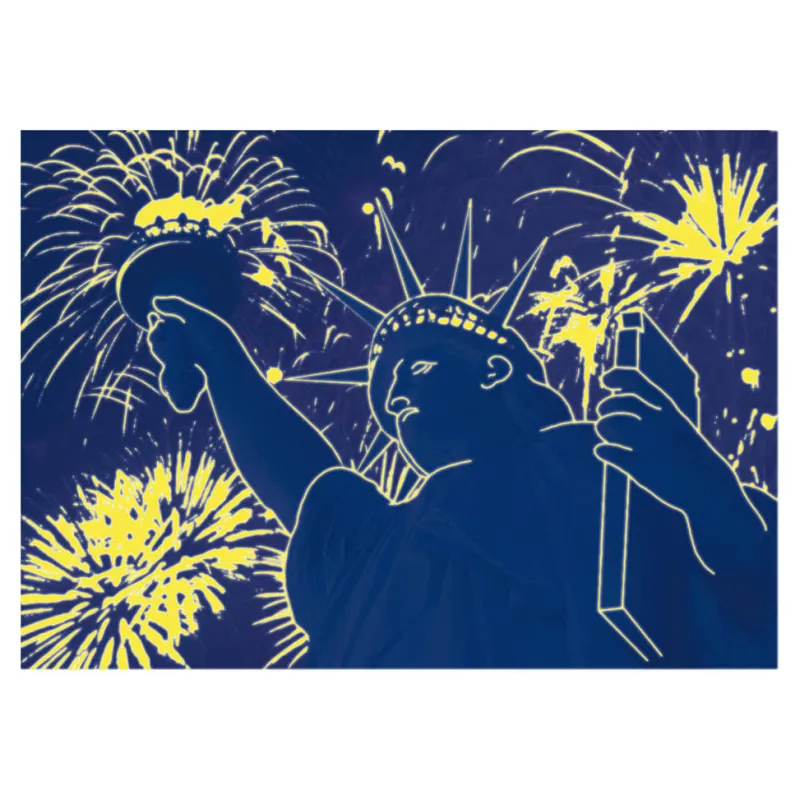 Dino - Neon Puzzle - Statue of Liberty - 1000 Piece Jigsaw Puzzle Online