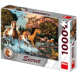 Dino - Secret Puzzle - Horses - 1000 Piece Jigsaw Puzzle Outlet