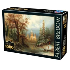 Dtoys - Albert Bredow - Romantic Winter Landscape - 1000 Piece Jigsaw Puzzle New