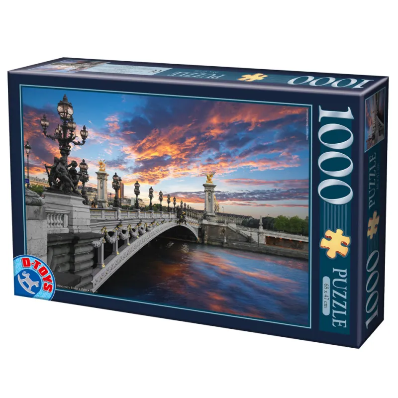 Dtoys - Alexander III Bridge, Paris, France - 1000 Piece Jigsaw Puzzle New