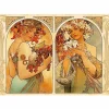 Dtoys - Alphonse Mucha : Fruit and Flower Dyptich - 1000 Piece Jigsaw Puzzle Outlet