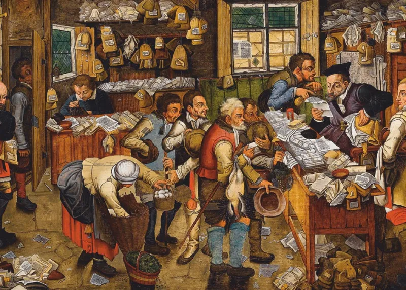 Dtoys - Brueghel Pieter the Younger: The Payment of the Tithes, 1617-1622 - 1000 Piece Jigsaw Puzzle Clearance