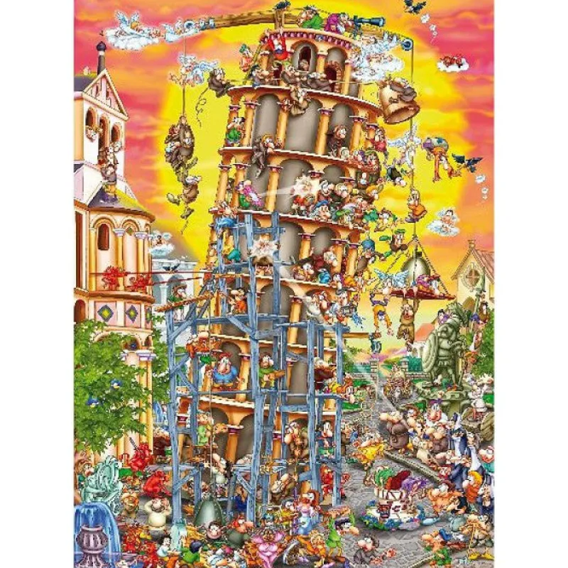 Dtoys - Cartoon Collection : Pisa Tower - 1000 Piece Jigsaw Puzzle Discount