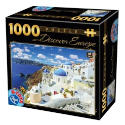 Dtoys - Discover Europe - Santorini - 1000 Piece Jigsaw Puzzle Best