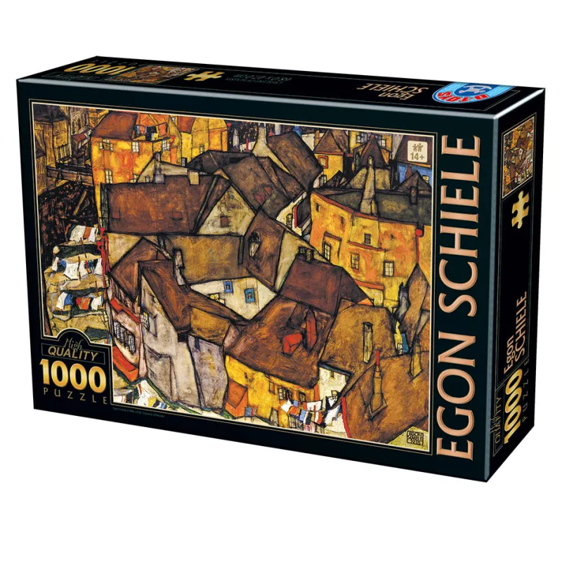 Dtoys - Egon Schiele - Crescent of Houses - 1000 Piece Jigsaw Puzzle Hot